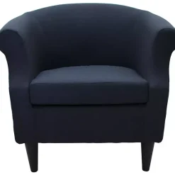 Kirklands Home Navy Rounded Accent Chair Blue Hot