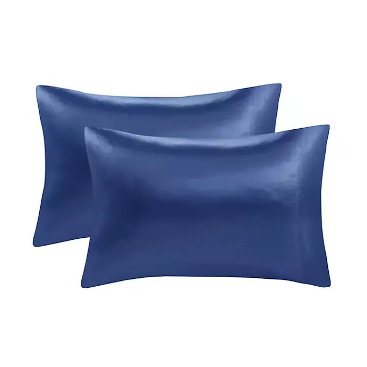 Kirklands Home Navy Satin 6-pc. Full Sheet Set Blue Discount