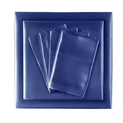 Kirklands Home Navy Satin 6-pc. King Sheet Set Blue Clearance