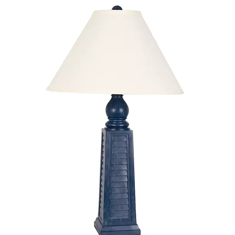 Kirklands Home Navy Shutter Table Lamps, Set of 2 Blue Best