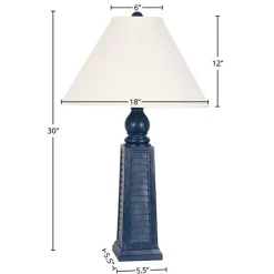 Kirklands Home Navy Shutter Table Lamps, Set of 2 Blue Best