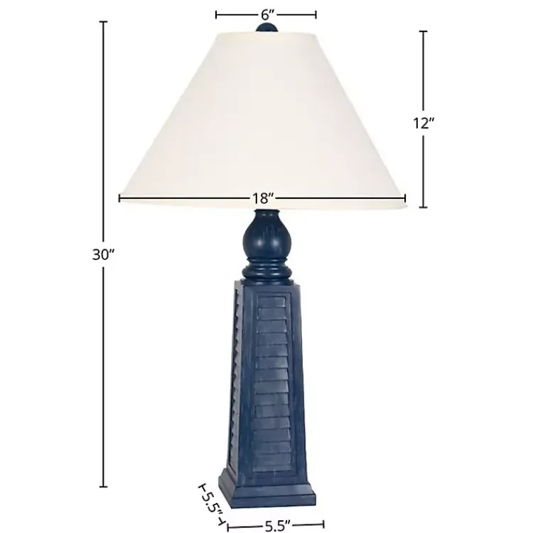 Kirklands Home Navy Shutter Table Lamps, Set of 2 Blue Best