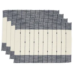 Kirklands Home Navy Blue Thin Stripes Placemats, Set of 4 Outlet