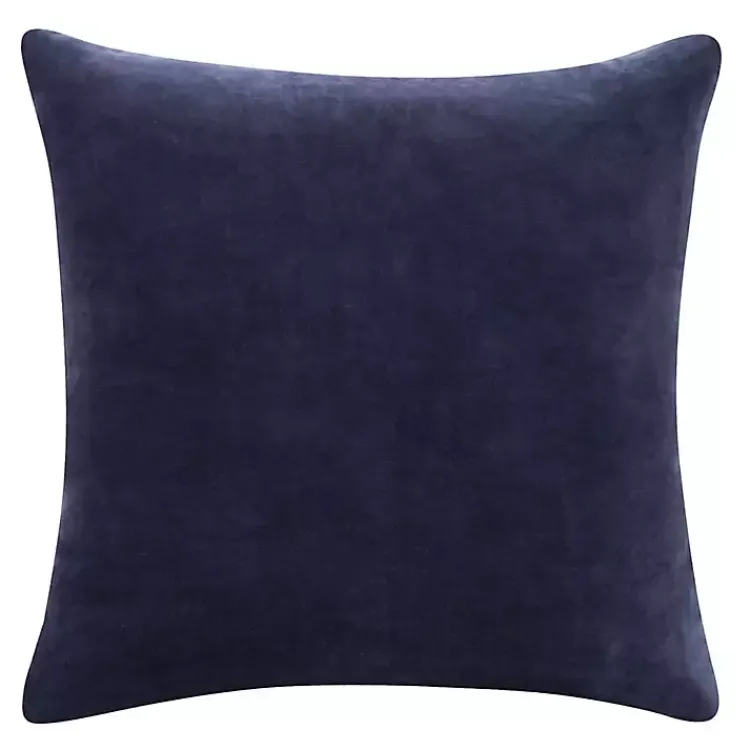 Pillows>Kirklands Home Navy Velvet Handmade Throw Pillow Blue