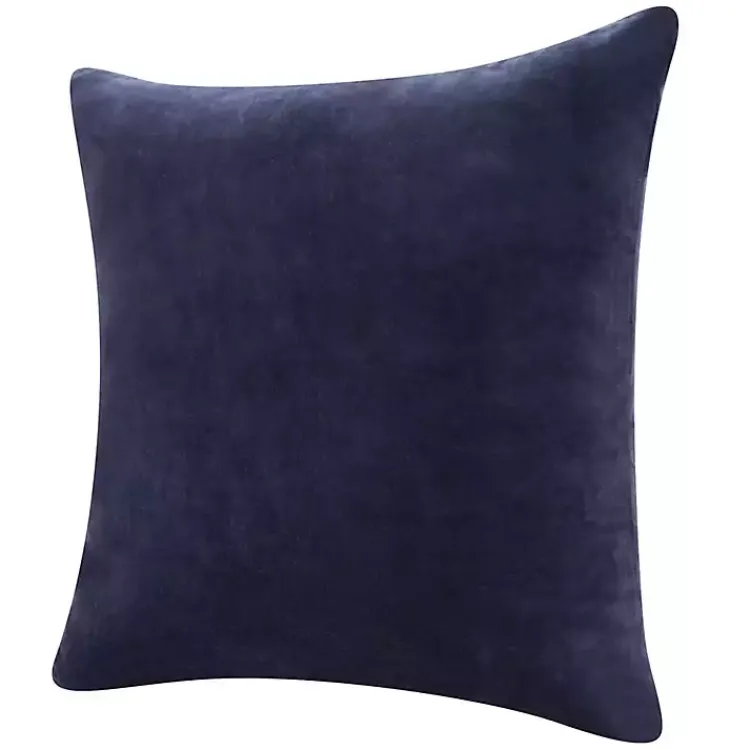 Pillows>Kirklands Home Navy Velvet Handmade Throw Pillow Blue