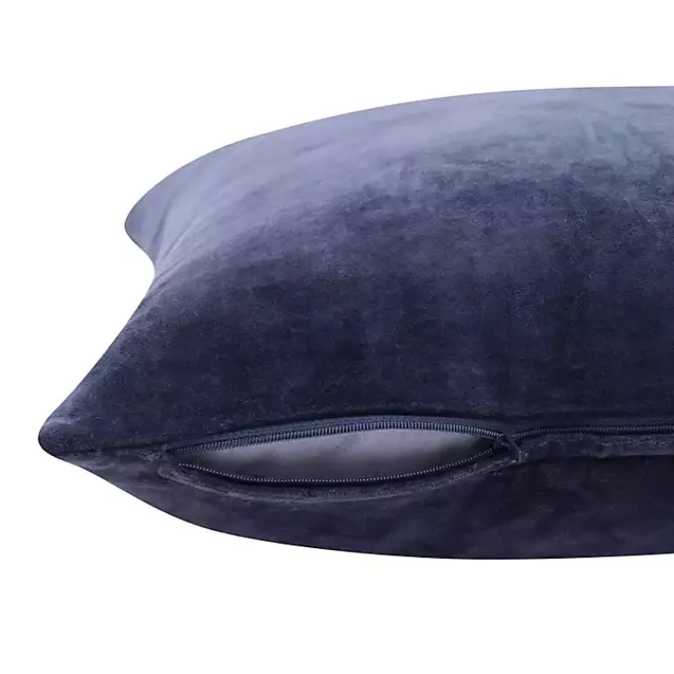 Pillows>Kirklands Home Navy Velvet Handmade Throw Pillow Blue