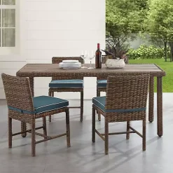 Kirklands Home Navy Blue Wicker 5-pc. Outdoor Dining Set Sale