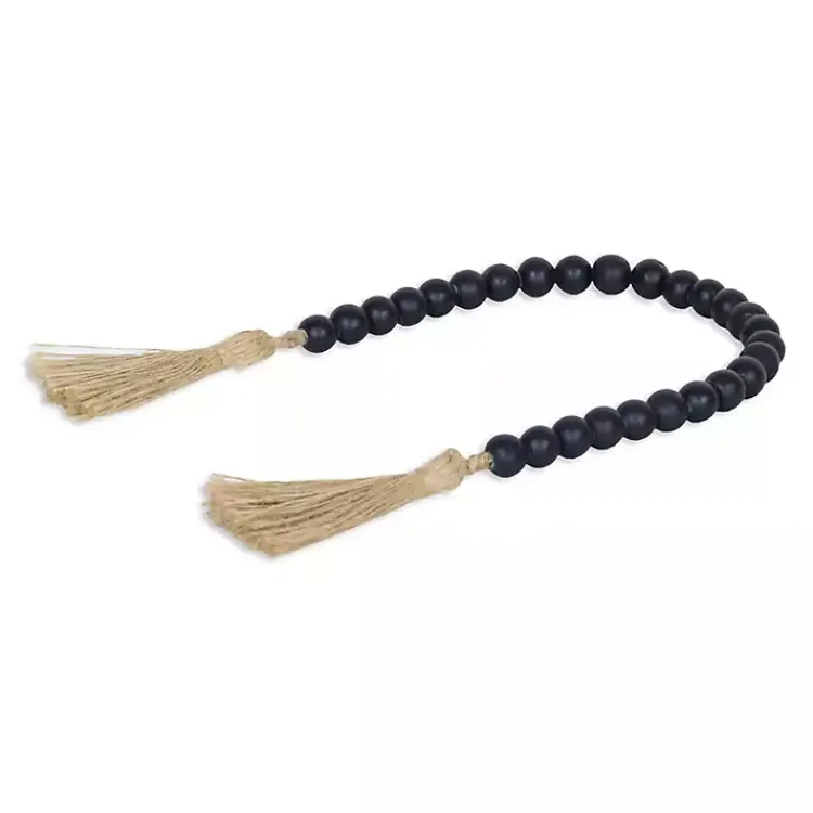 Decorative Accents>Kirklands Home Navy Wood Bead Tassel Garland Blue