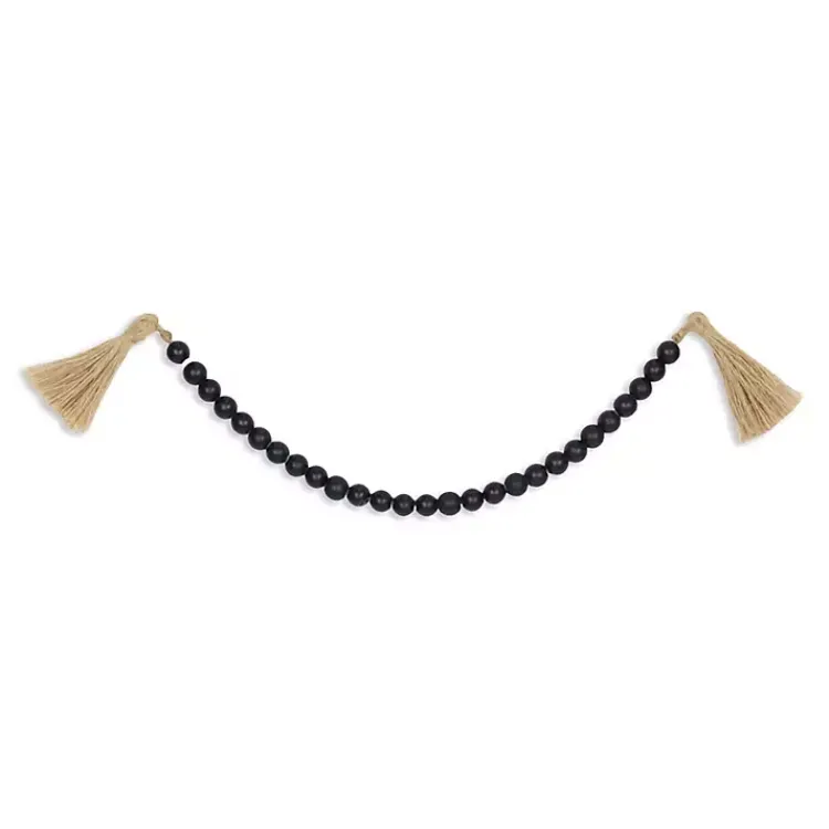 Decorative Accents>Kirklands Home Navy Wood Bead Tassel Garland Blue