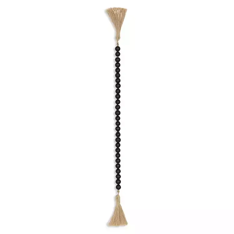 Decorative Accents>Kirklands Home Navy Wood Bead Tassel Garland Blue