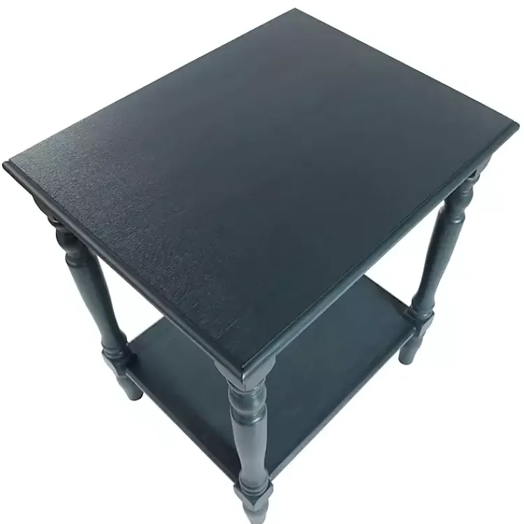 Kirklands Home Navy Wood Sybil Accent Table Blue Outlet