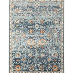Kirklands Home Navy Bohemian Area Rug, 5x8 Blue Sale
