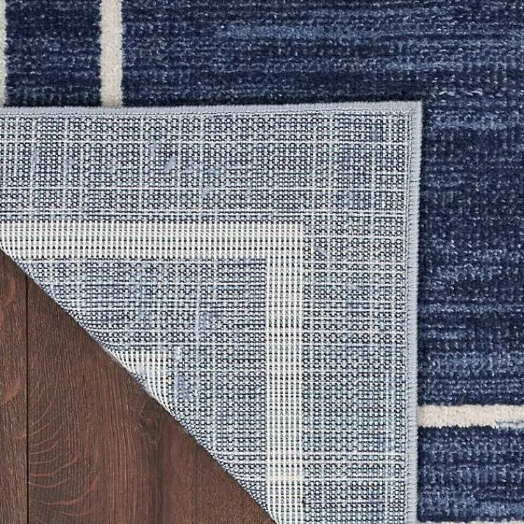 Kirklands Home Navy Bordered Indoor/Outdoor Area Rug, 3x5