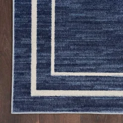 Kirklands Home Navy Bordered Indoor/Outdoor Area Rug, 5x7 Best