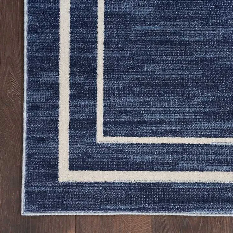Kirklands Home Navy Bordered Indoor/Outdoor Area Rug, 6x9 Blue Discount