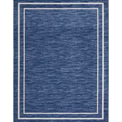 Kirklands Home Navy Bordered Indoor/Outdoor Area Rug, 8x10 Blue Best