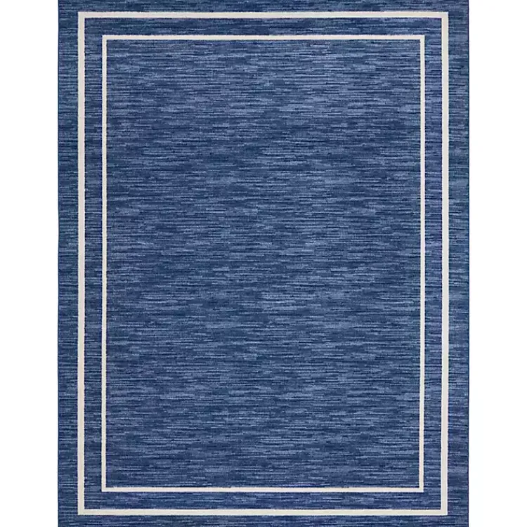 Kirklands Home Navy Bordered Indoor/Outdoor Area Rug, 8x10 Blue Best
