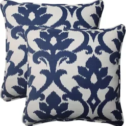 Kirklands Home Navy Bosco Outdoor Pillows, Set of 2 Blue Hot