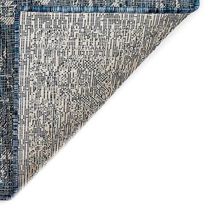 Kirklands Home Navy Botanical Hannah Indoor/Outdoor Rug, 6x9 Blue Best