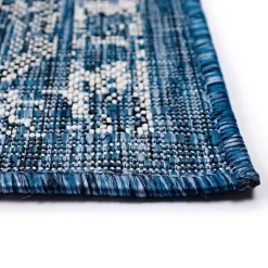Kirklands Home Navy Botanical Hannah Indoor/Outdoor Rug, 7x9 Blue Discount