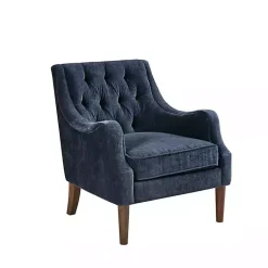 Kirklands Home Navy Button Tufted Accent Chair Blue Outlet