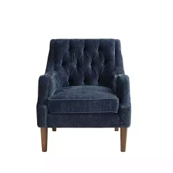 Kirklands Home Navy Button Tufted Accent Chair Blue Outlet