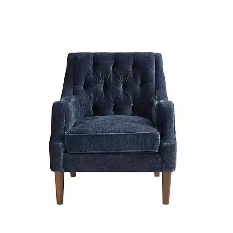 Kirklands Home Navy Button Tufted Accent Chair Blue Outlet