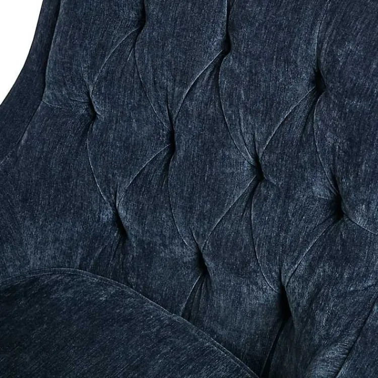 Kirklands Home Navy Button Tufted Accent Chair Blue Outlet