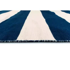 Kirklands Home Navy Cabana Stripe Indoor/Outdoor Scatter Rug Online