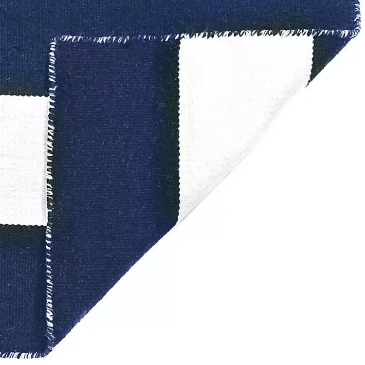 Kirklands Home Navy Cabana Stripe Indoor/Outdoor Runner, 2x8 Sale