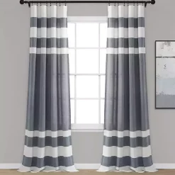Kirklands Home Navy Cape Cod Stripe Curtain Panel Set, 84 in. Sale