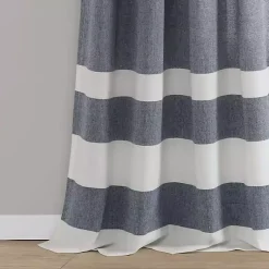 Kirklands Home Navy Cape Cod Stripe Curtain Panel Set, 84 in. Sale