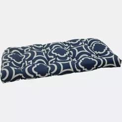 Kirklands Home Navy Carmody Outdoor Settee Cushion Best