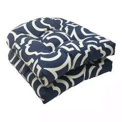 Kirklands Home Navy Carmody Wicker Chair Cushions, Set of 2 Outlet