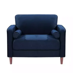 Kirklands Home Navy Chelsea Modern Accent Chair Blue Clearance