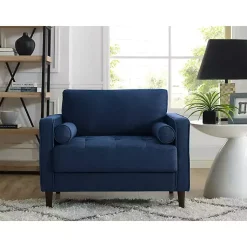 Kirklands Home Navy Chelsea Modern Accent Chair Blue Clearance