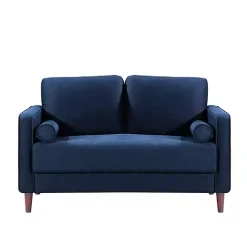 Kirklands Home Navy Chelsea Modern Loveseat Blue New