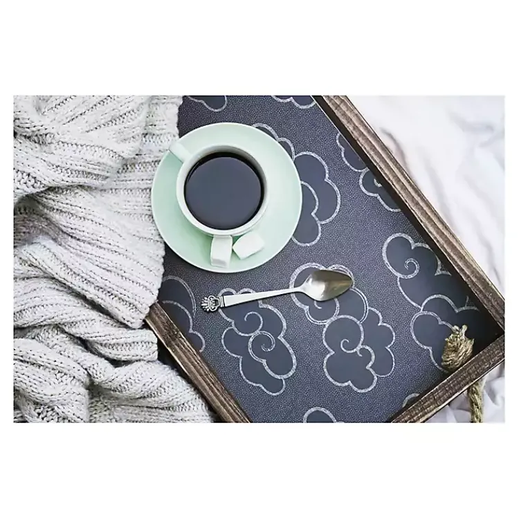 Kirklands Home Navy Cloudy Skies Peel & Stick Wallpaper Blue New