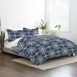 Kirklands Home Navy Daisy Medallion Twin 3-pc. Comforter Set Blue Clearance
