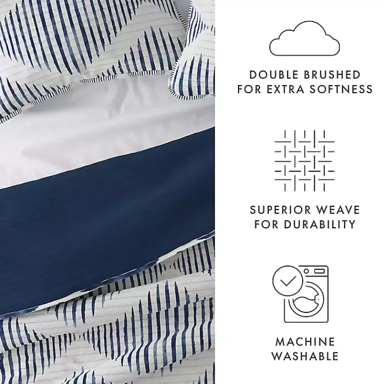 Kirklands Home Navy Diamond Line Reversible 2-pc. Twin Quilt Set Discount