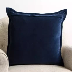 Pillows>Kirklands Home Navy Diamond Velvet Pillow Blue