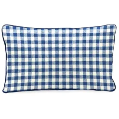 Kirklands Home Navy Dogs Welcome Outdoor Lumbar Pillow Clearance