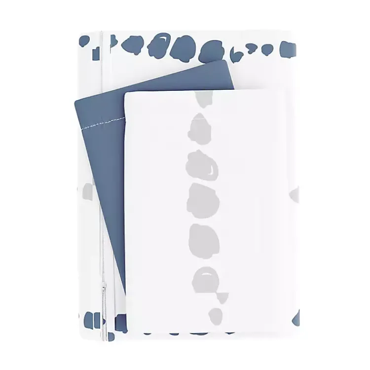 Kirklands Home Navy Dots Reversible 3-pc. King Duvet Cover Set Sale