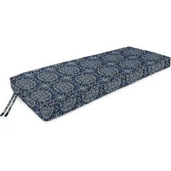 Kirklands Home Navy Dresden Outdoor Settee Cushion Blue New