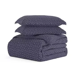 Kirklands Home Navy Elegant Floral 2-pc. Twin Duvet Cover Set Blue Clearance