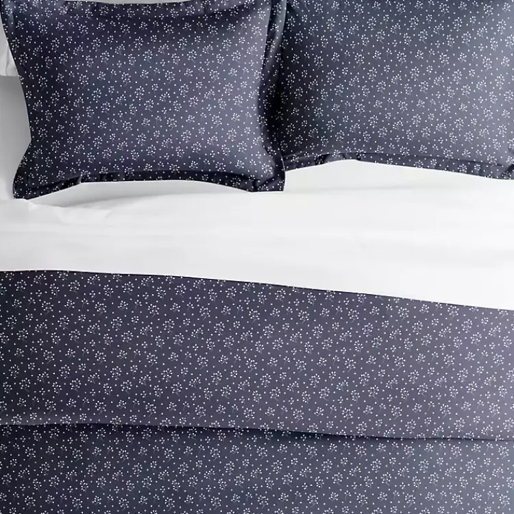 Kirklands Home Navy Elegant Floral 2-pc. Twin Duvet Cover Set Blue Clearance