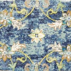 Kirklands Home Navy Faded Floral Area Rug, 2x9 Best