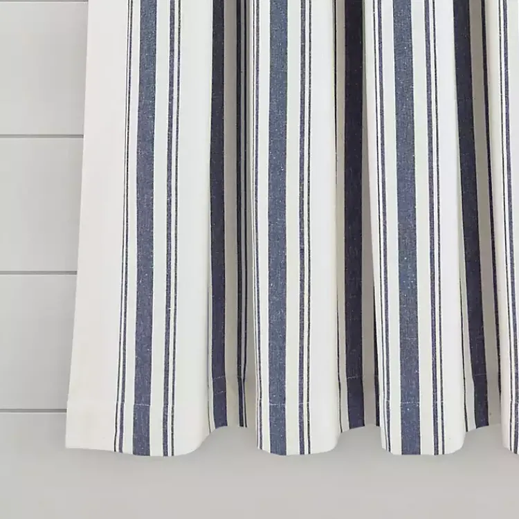 Kirklands Home Navy Farmhouse Stripe Curtain Panels, Set of 2 Clearance