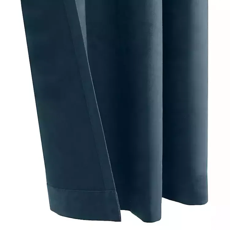 Kirklands Home Navy Faux Suede Blackout Curtain Panel, 95 in. Blue Sale