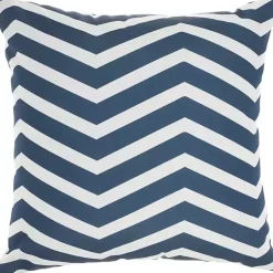 Kirklands Home Navy Floral Chevron Outdoor Throw Pillow Blue Online